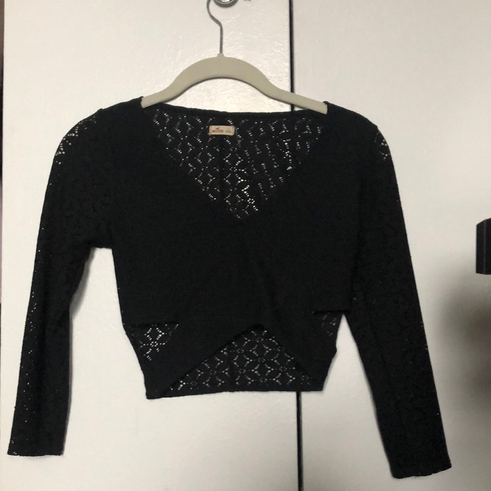 Hollister lace detail crop top